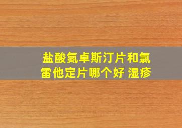 盐酸氮卓斯汀片和氯雷他定片哪个好 湿疹